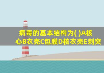 病毒的基本结构为( )A核心B衣壳C包膜D核衣壳E刺突